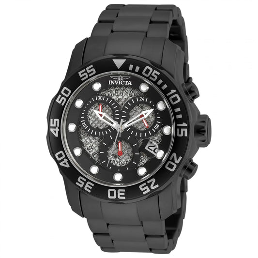 Invicta Men's Pro Diver Quartz 3 Hand Black, Silver Dial Watch