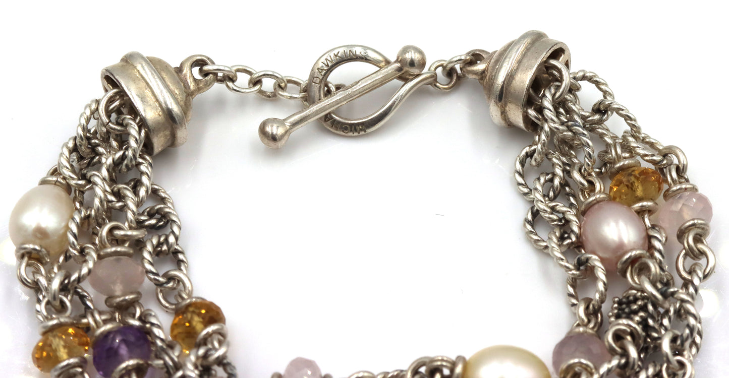 Michael Dawkins 925 Sterling Silver Multi Strands Bracelet