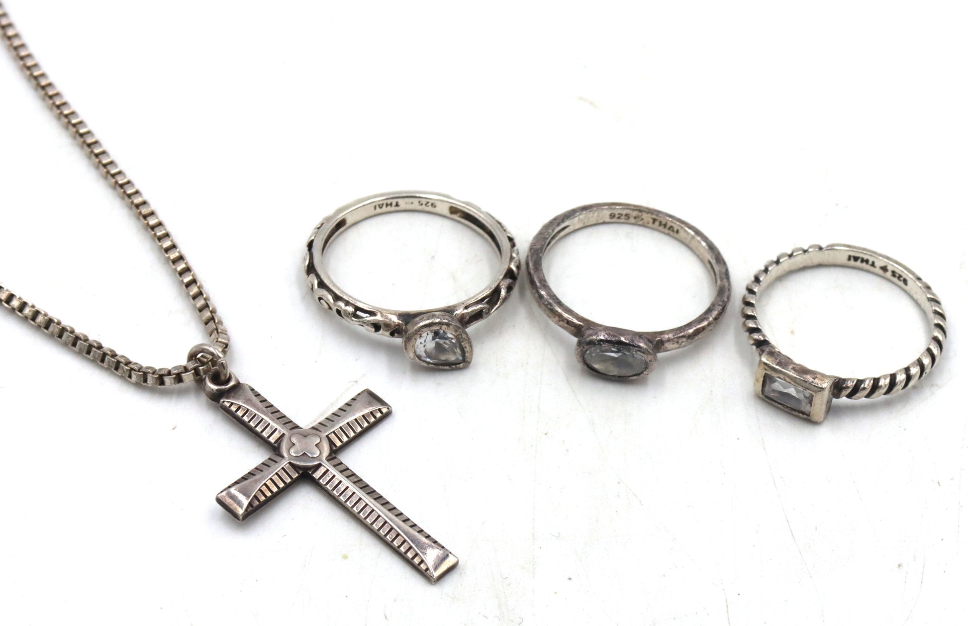 Group lot of vintage 925 sterling silver mixed jewelry