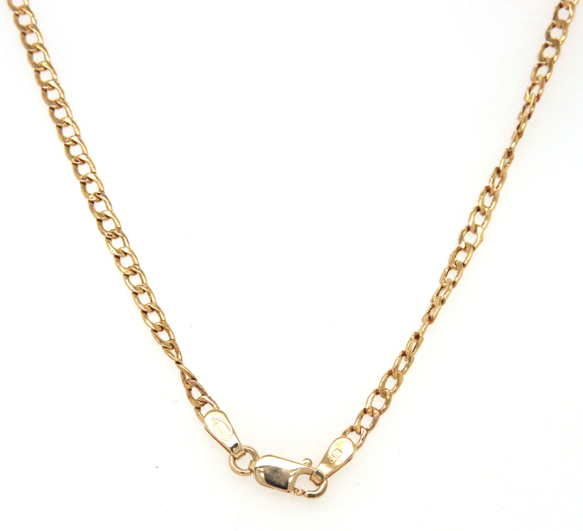 10kt Yellow gold Curb link chain necklace