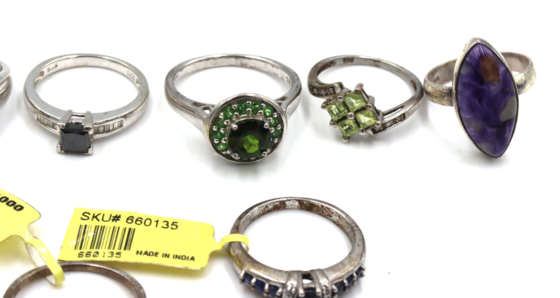 Group lot of Vintage 925 sterling silver rings