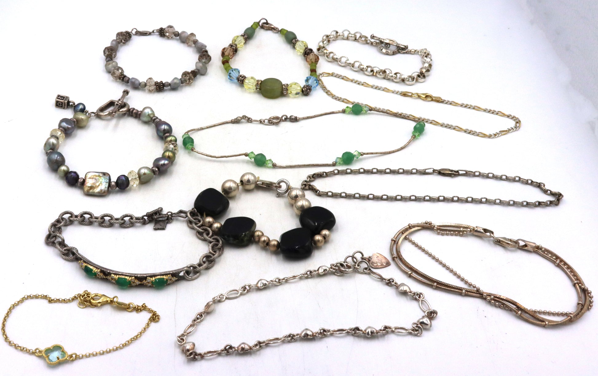 Group lot of Vintage 925 sterling silver bracelets