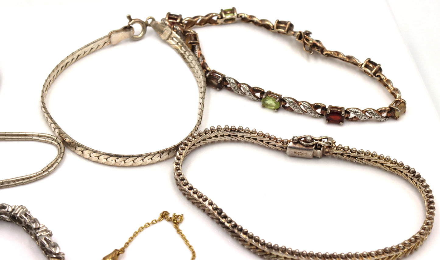 Group lot of 11 vintage 925 sterling silver bracelets