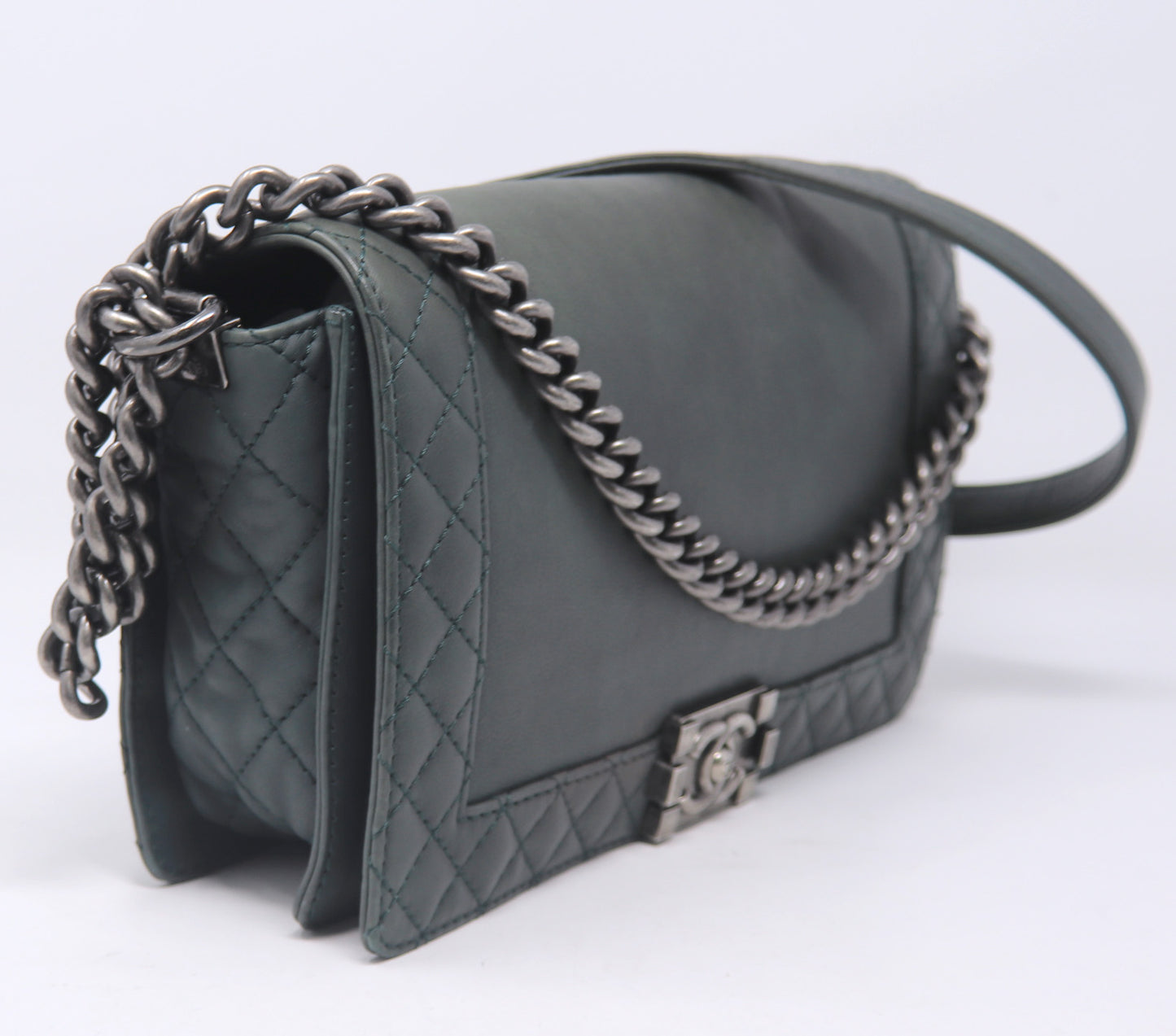 Chanel Boy Medium Reverso Calfskin Leather Shoulder Bag