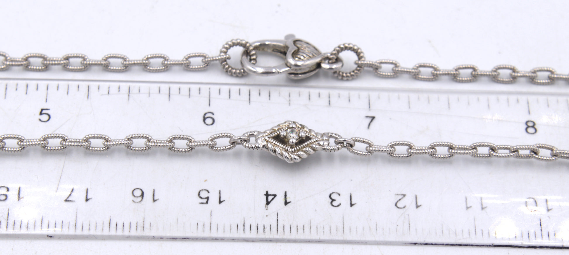 925 Sterling silver Judith Ripka Cubic zirconia necklace