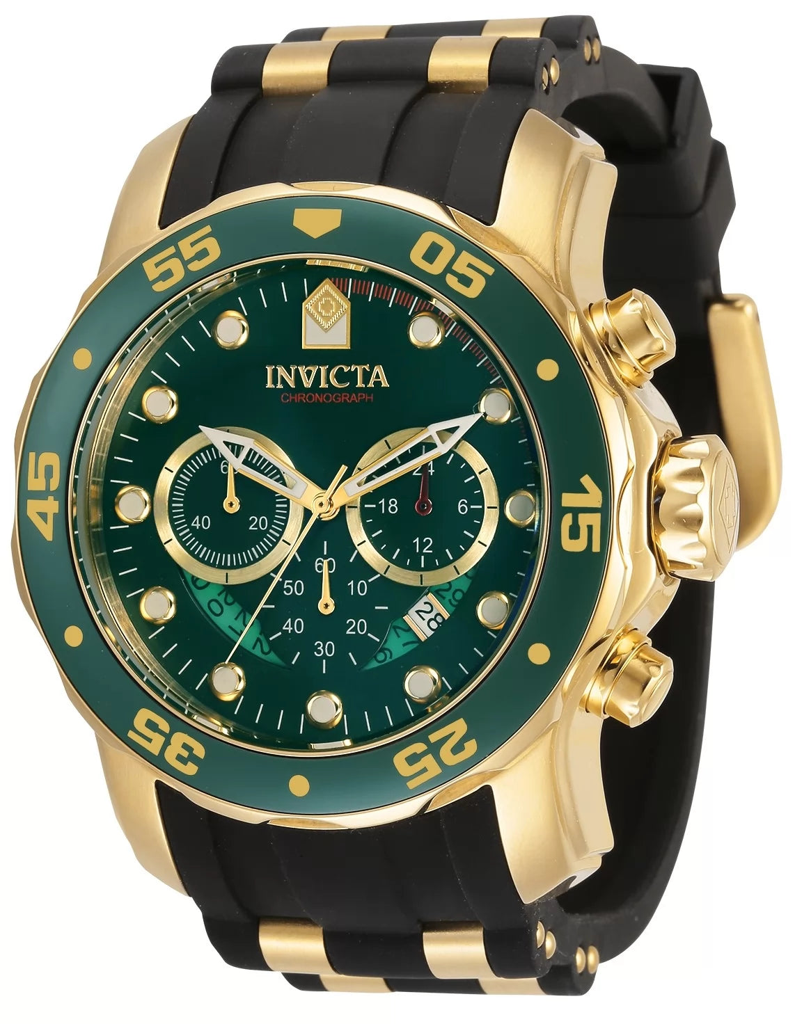 Invicta Men's Pro Diver Quartz Chronograph Green Dial Watch