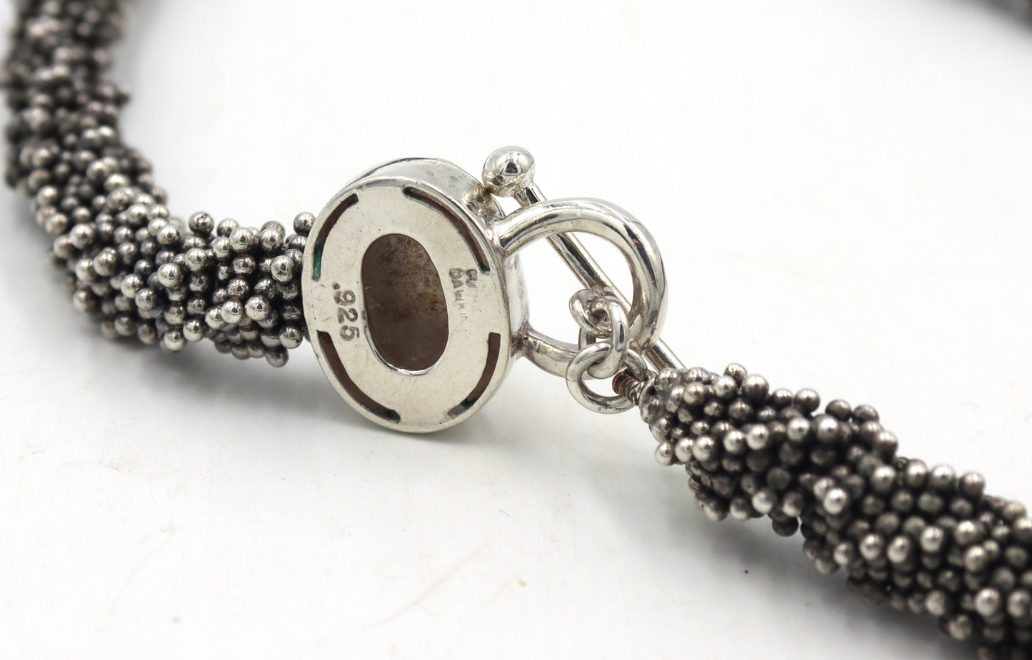 Micheal Dawkins beaded necklace with pearl toggle clasp
