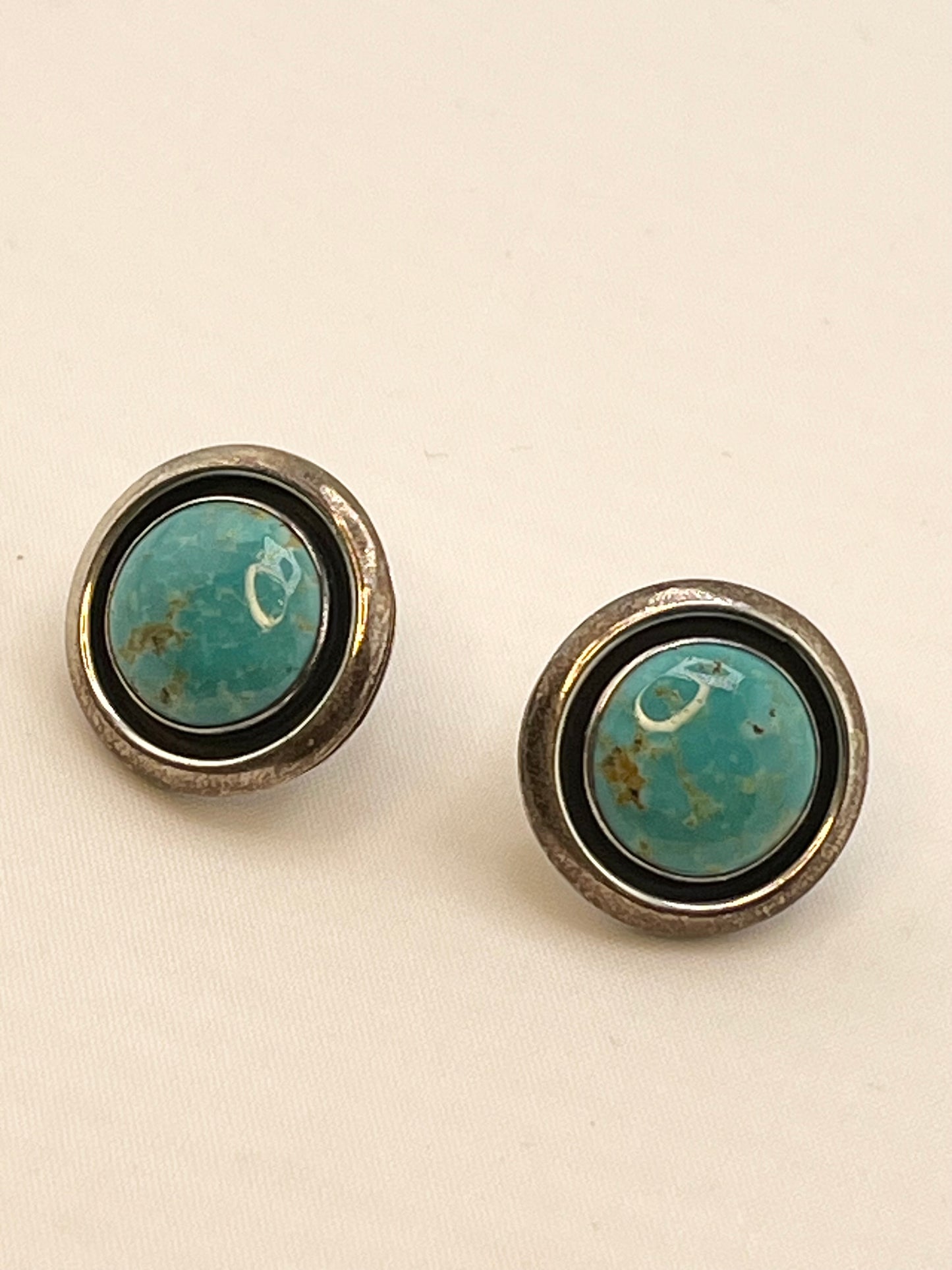 925 Sterling Silver Signed Artie Yellowhorse Turquoise Set Of Earrings And Pendant