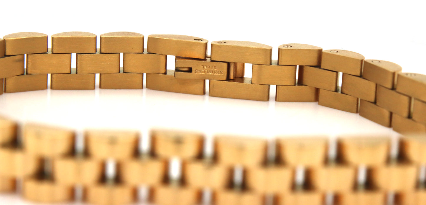 Stainless steel link watch bracelet