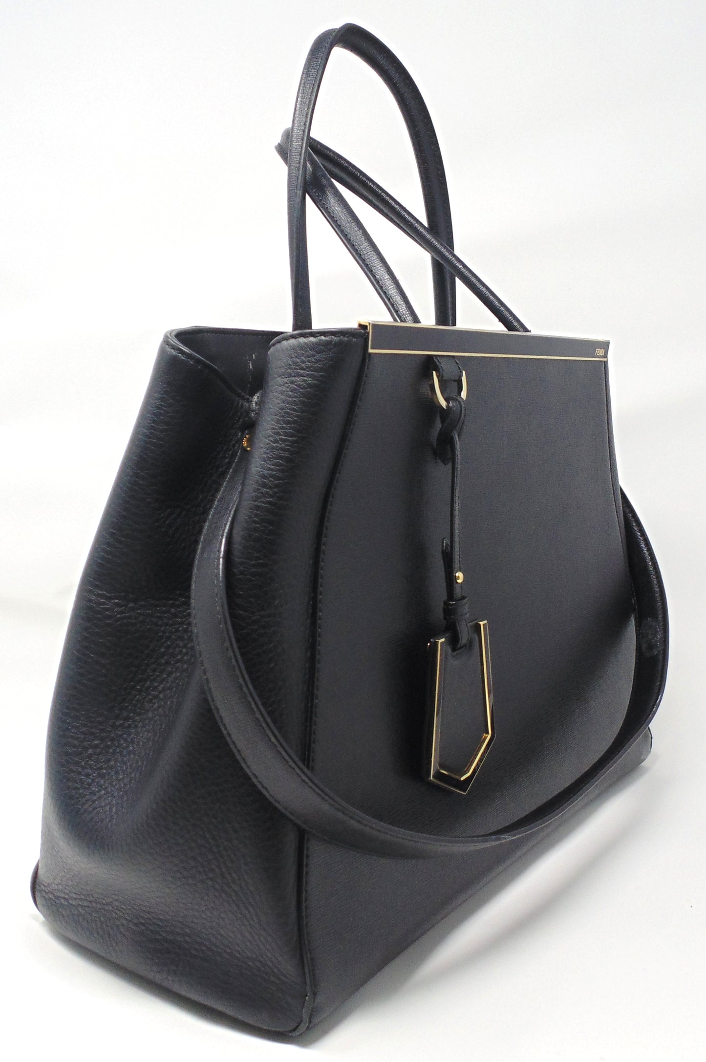 Fendi Tote Black Patent Leather Satchel