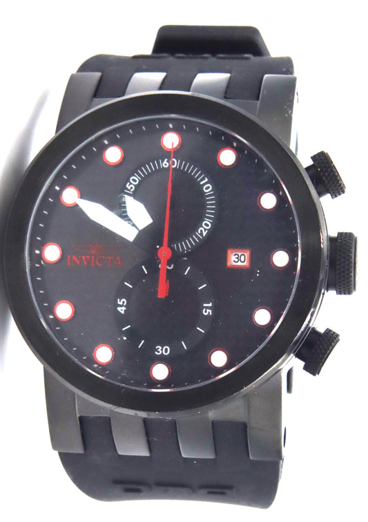 Invicta DNA racer black Carbon fiber dial Silicone strap chronograph watch