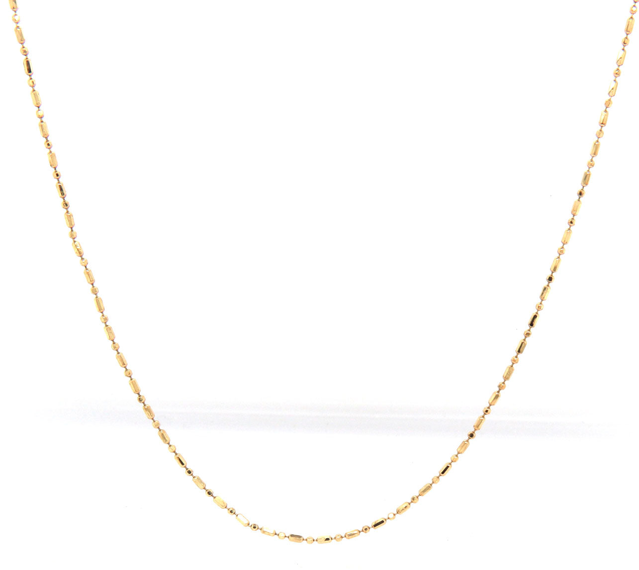 10kt Yellow gold beaded chain necklace