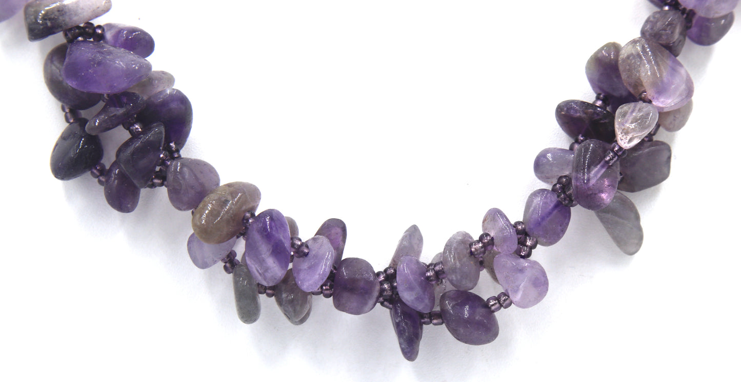 Amethyst necklace with matching bracelet