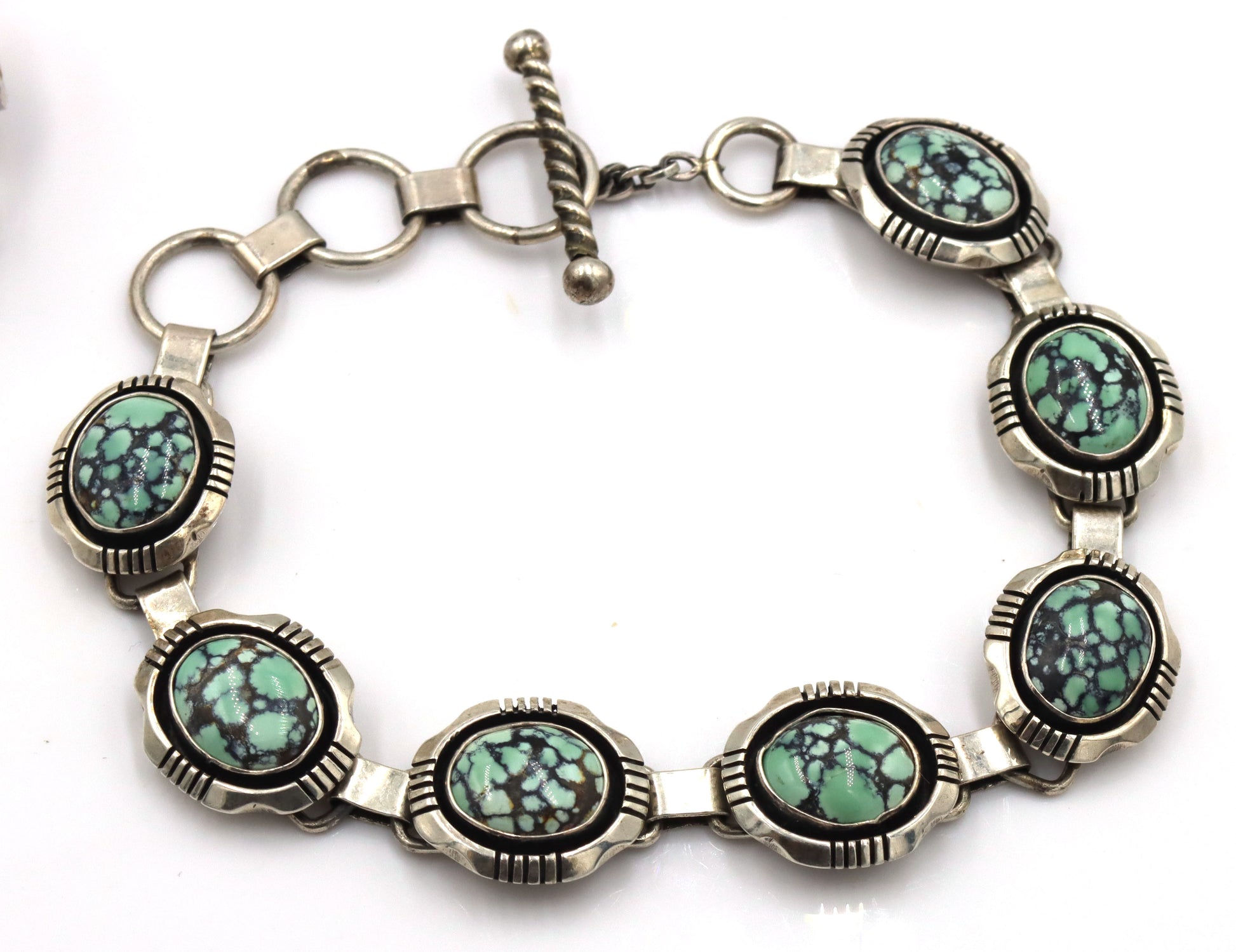 925 Vintage Sterling Silver Turquoise and multi Stone Bracelet Lot