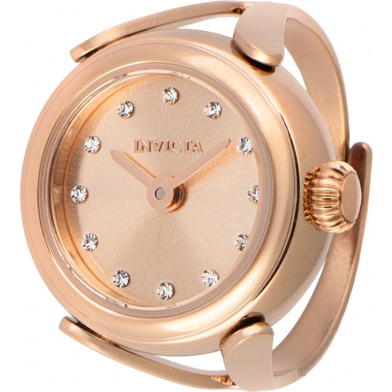 Invicta Mini Womens Rose Gold Tone Stainless Steel Quartz Analog Watch