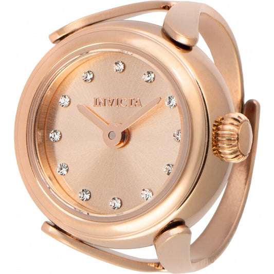 Invicta Mini Womens Rose Gold Tone Stainless Steel Quartz Analog Watch