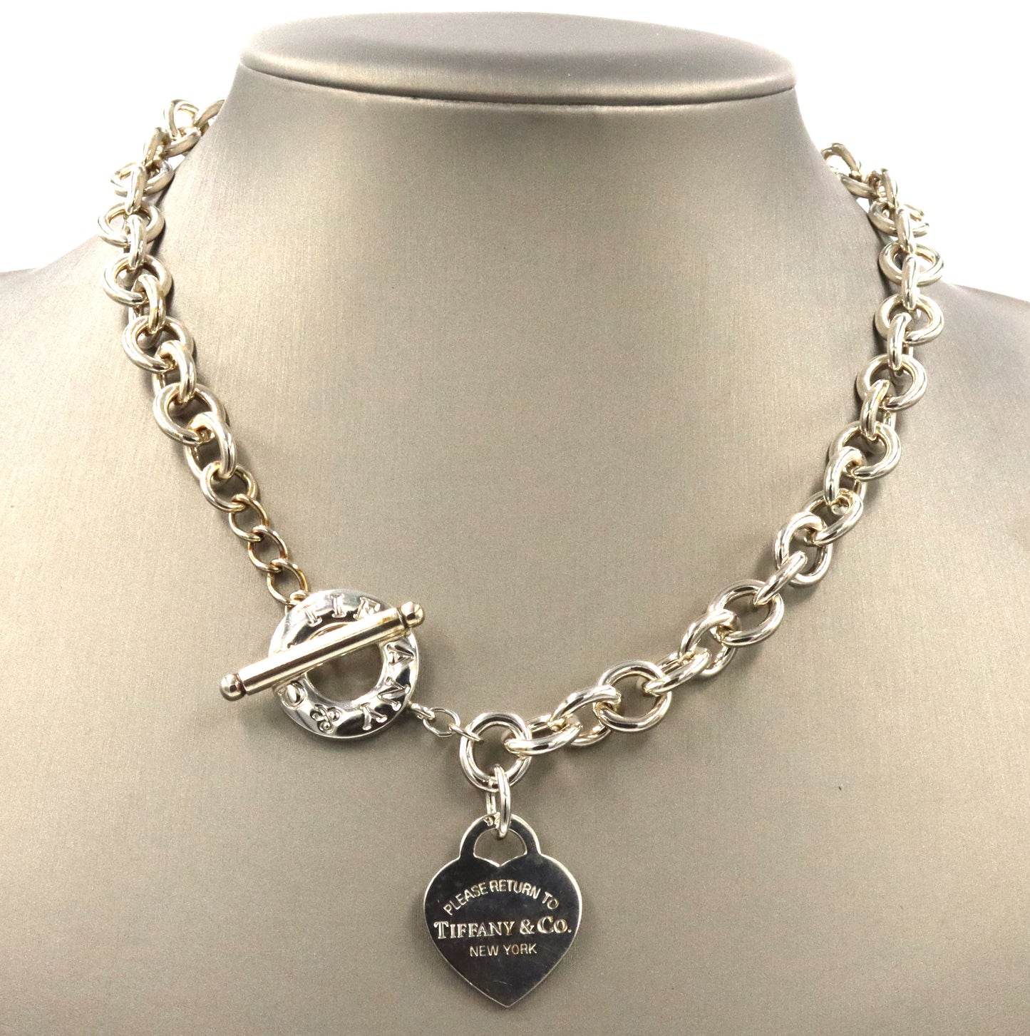 Tiffany & Co heart shaped pendant on chain