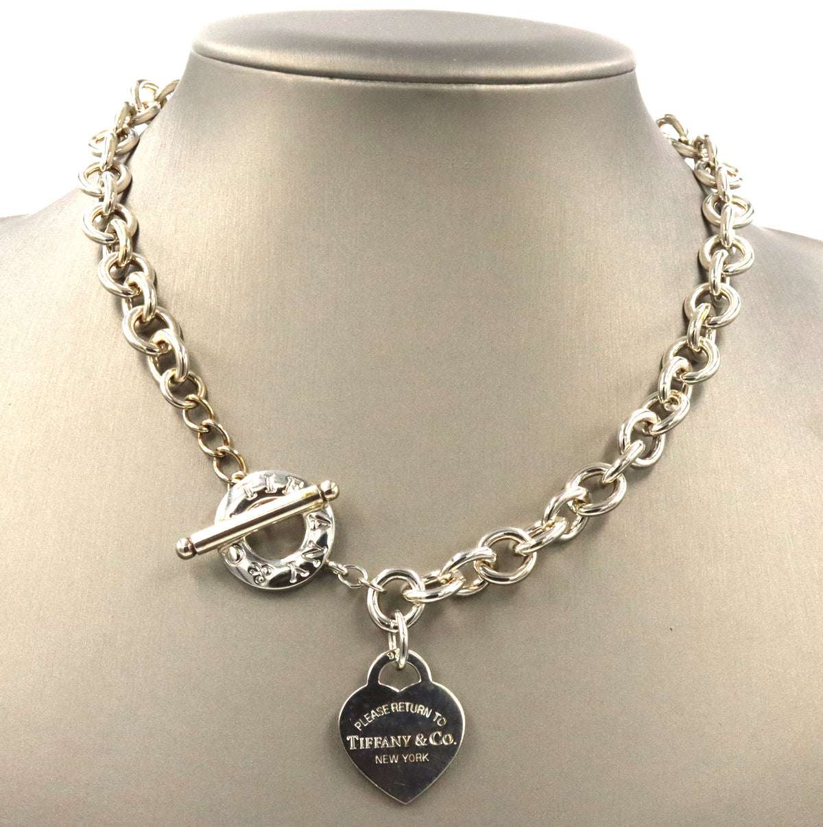 Tiffany & Co heart shaped pendant on chain
