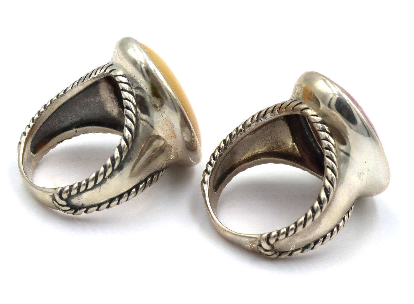 Lot of 925 sterling silver signed gemstone rings