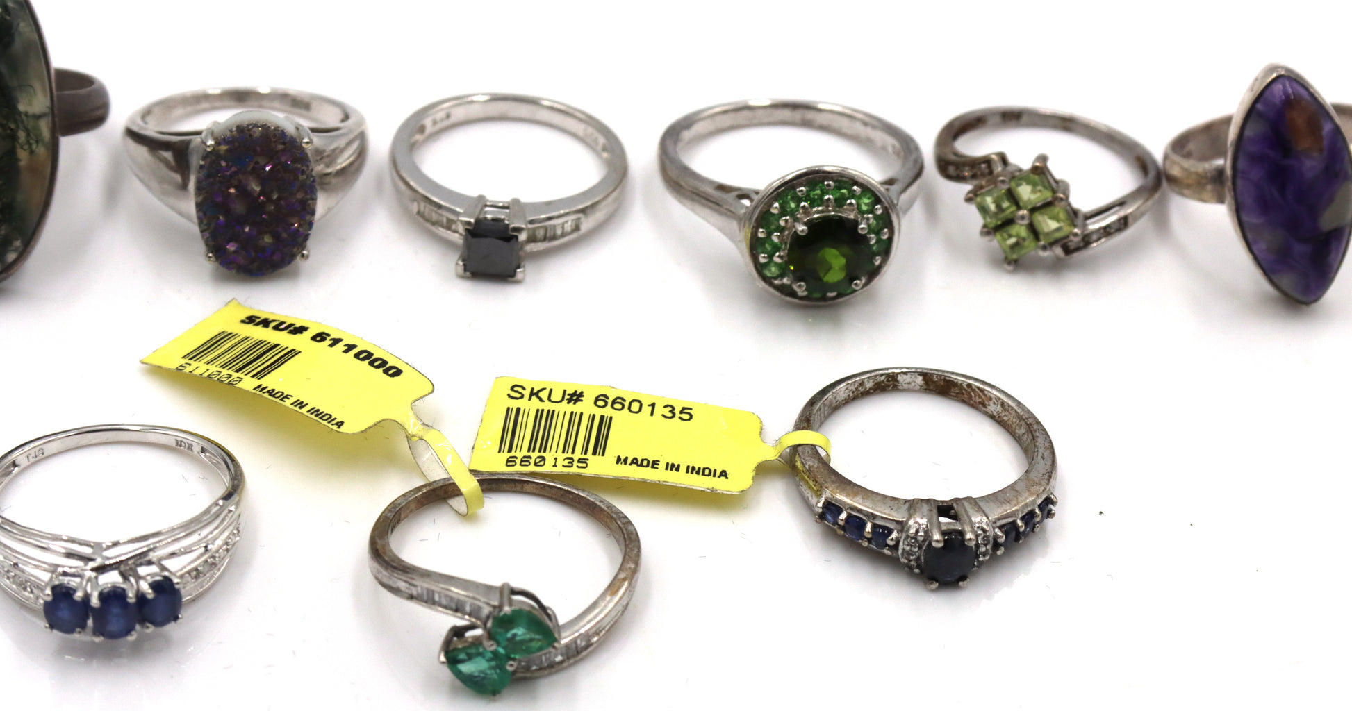 Group lot of Vintage 925 sterling silver rings