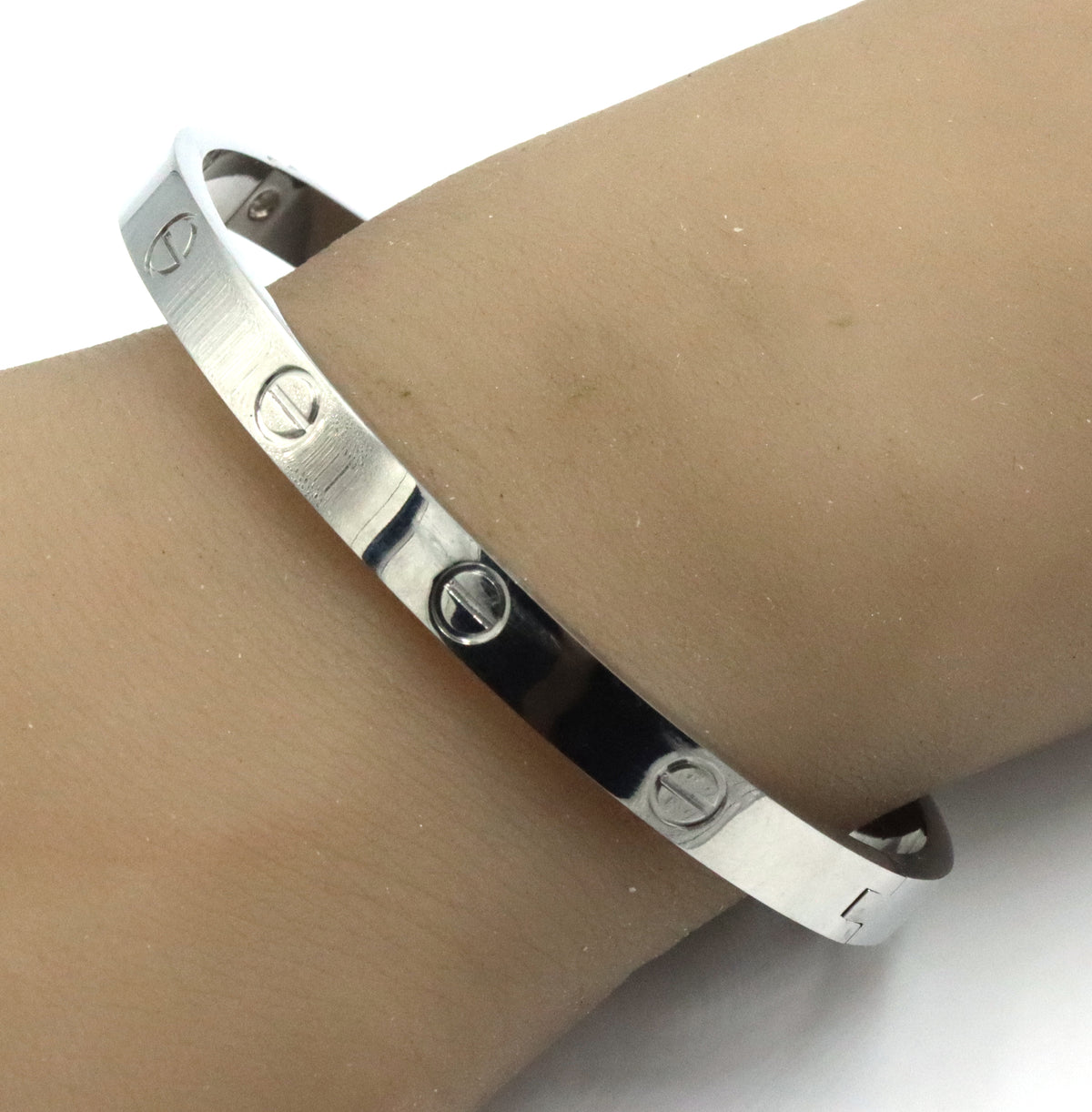 Stainless steel love bangle bracelet