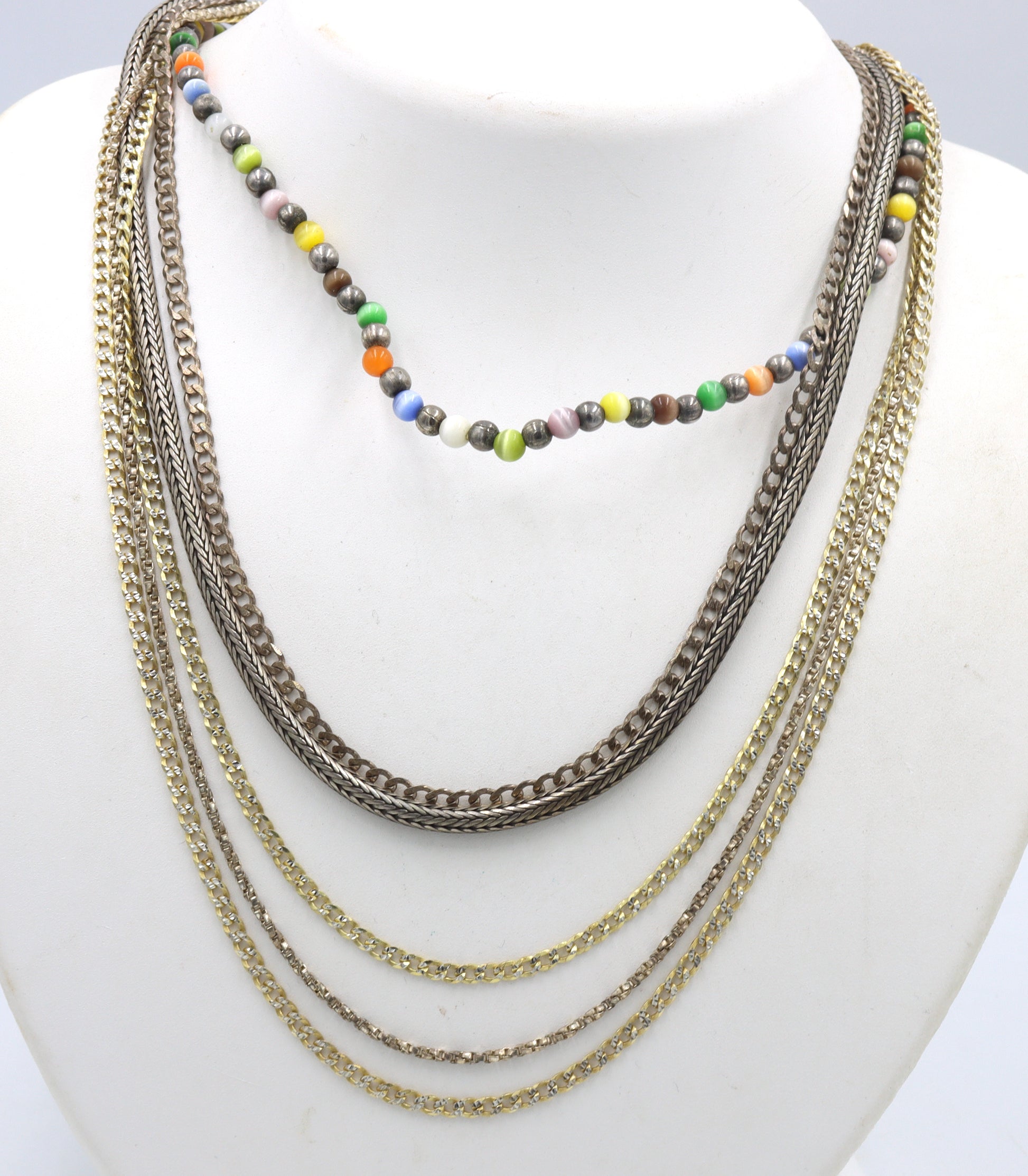 Group lot of 6 Vintage 925 sterling silver necklaces