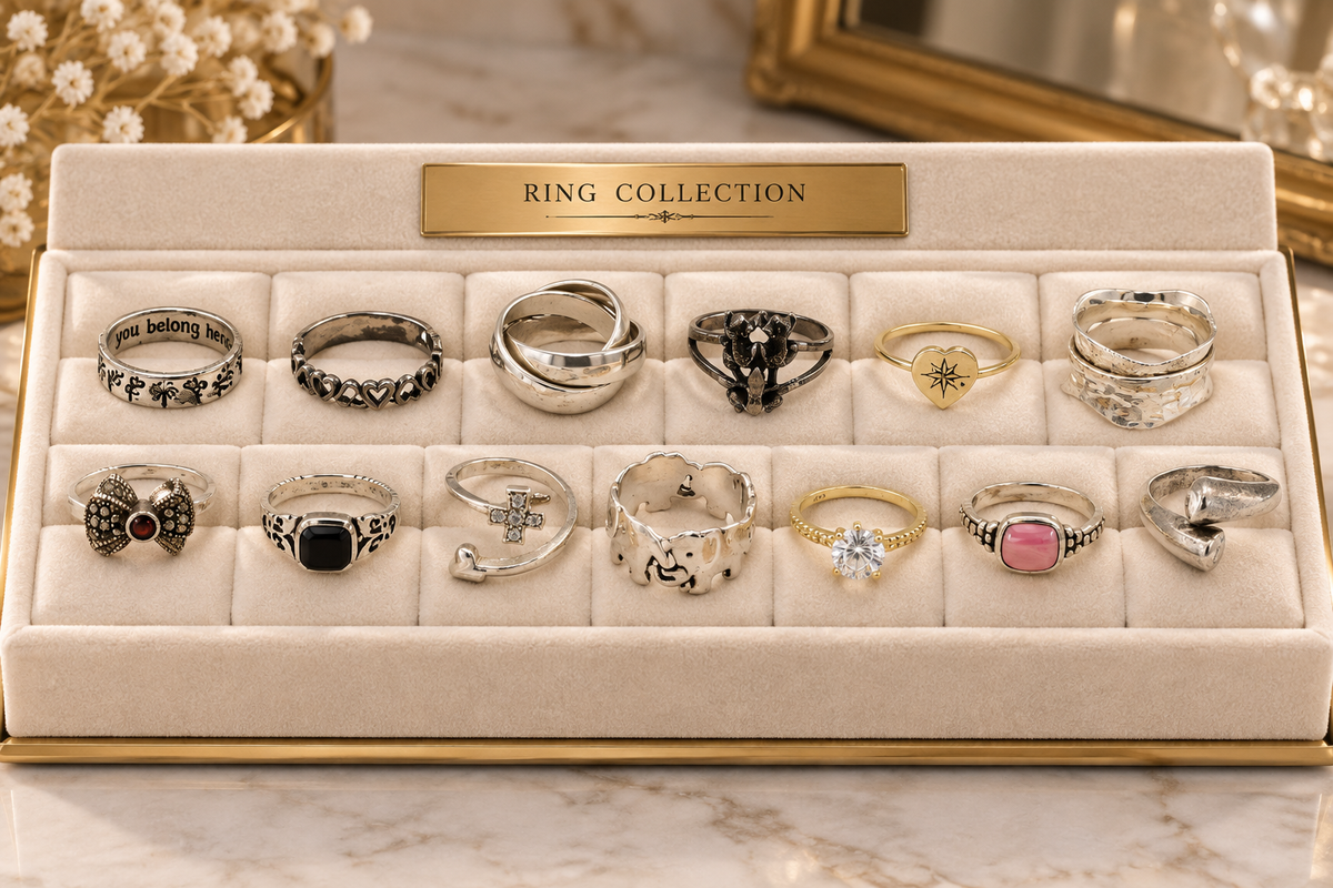 Vintage 925 sterling silver 13 rings