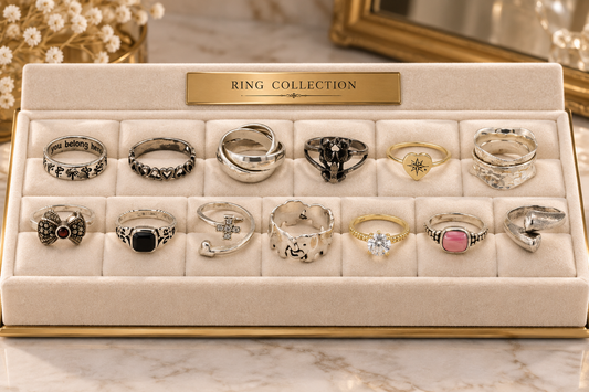 Vintage 925 sterling silver 13 rings
