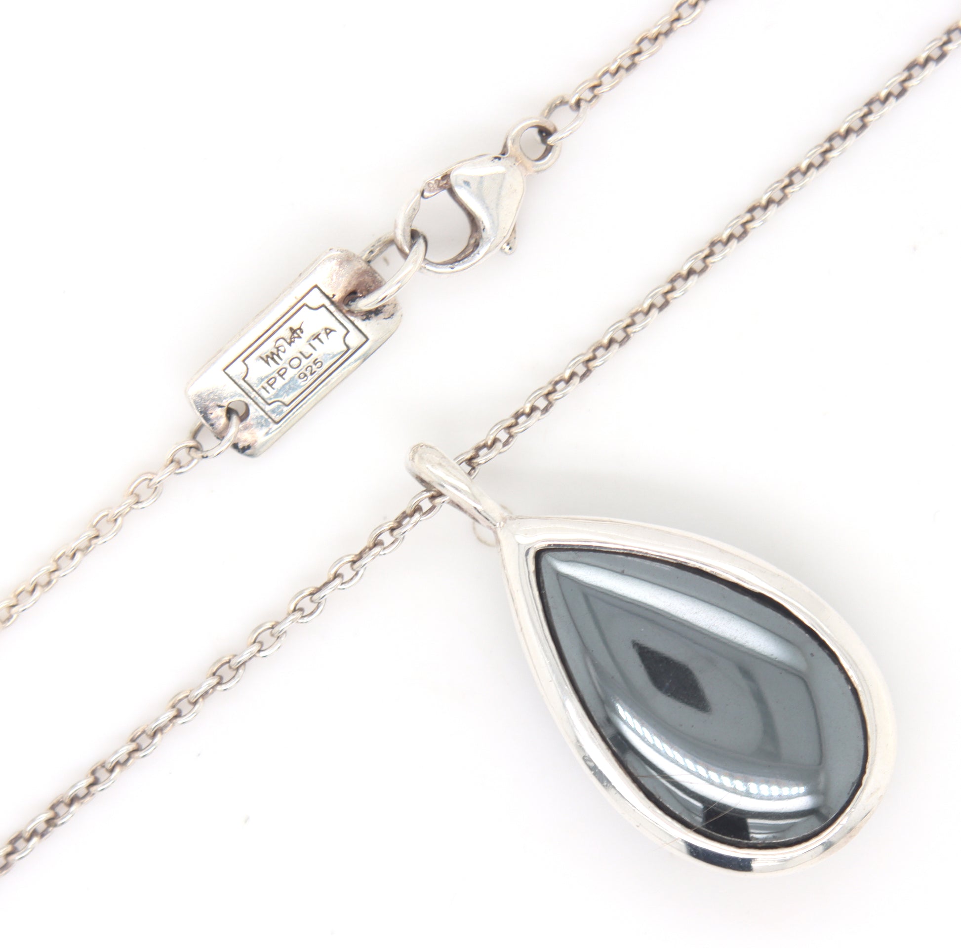 925 Sterling silver Ippolite rock candy Hematite quartz necklace