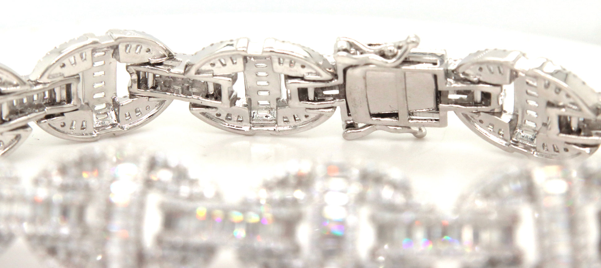 925 Sterling silver CZ link bracelet