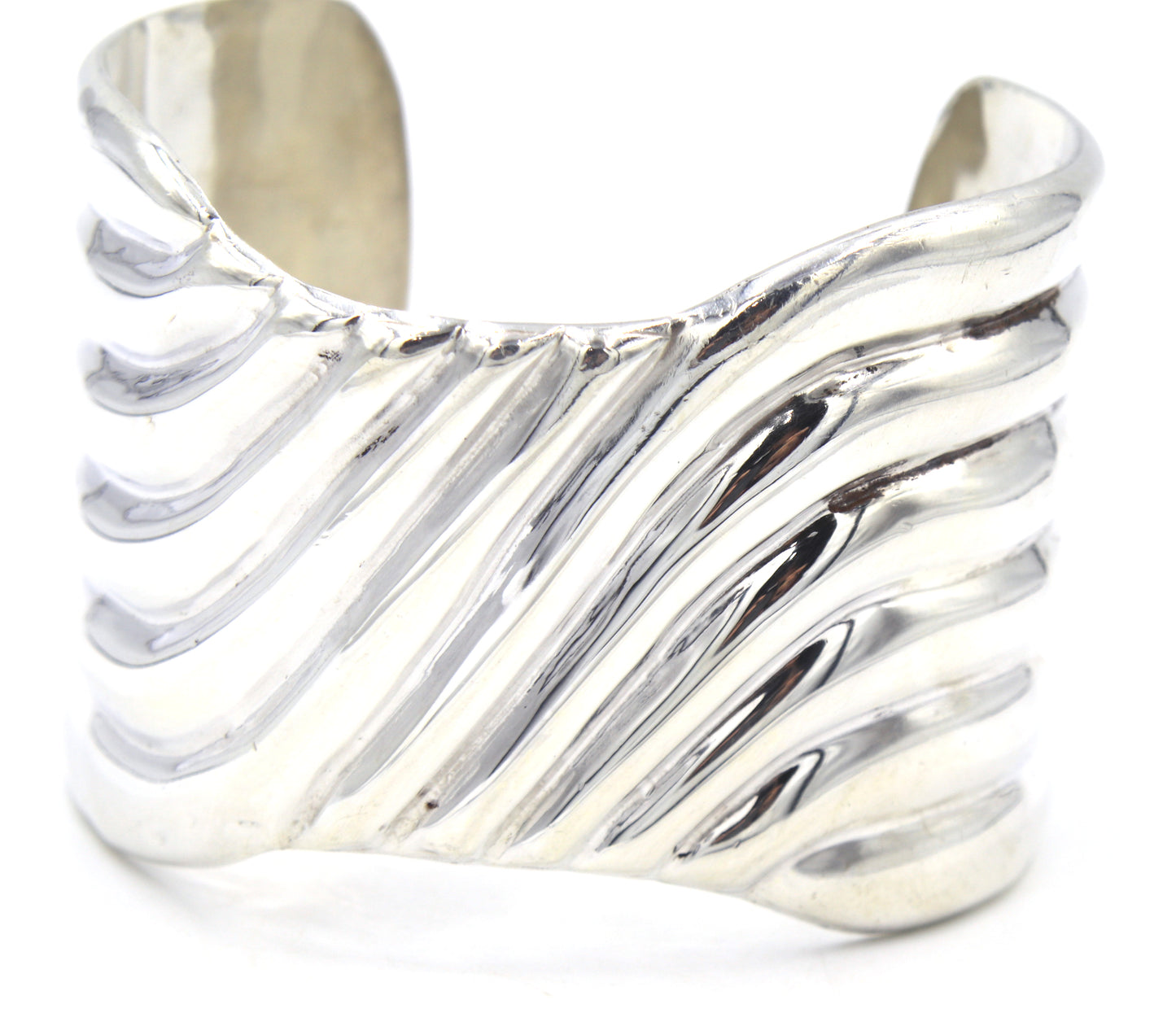 925 Sterling silver wide cuff bangle