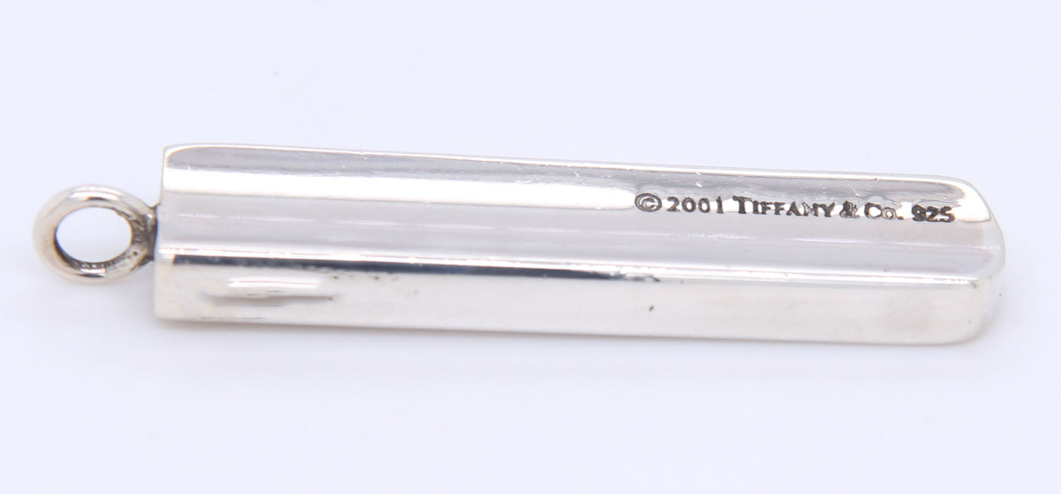 Tiffany & Co 1837 Bar Pendant in 925 Sterling Silver