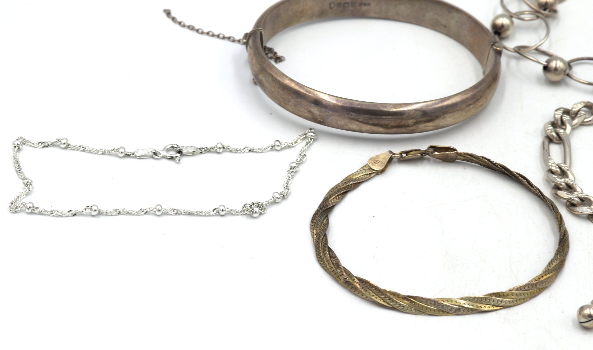 Group lot of Vintage 925 sterling silver bracelets