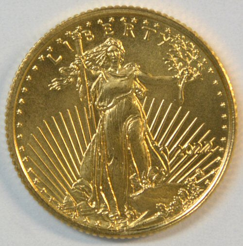 2010 American Gold Eagle $5 Gold Coin 1/10 oz Fine Gold Brilliant Uncirculated (BU)