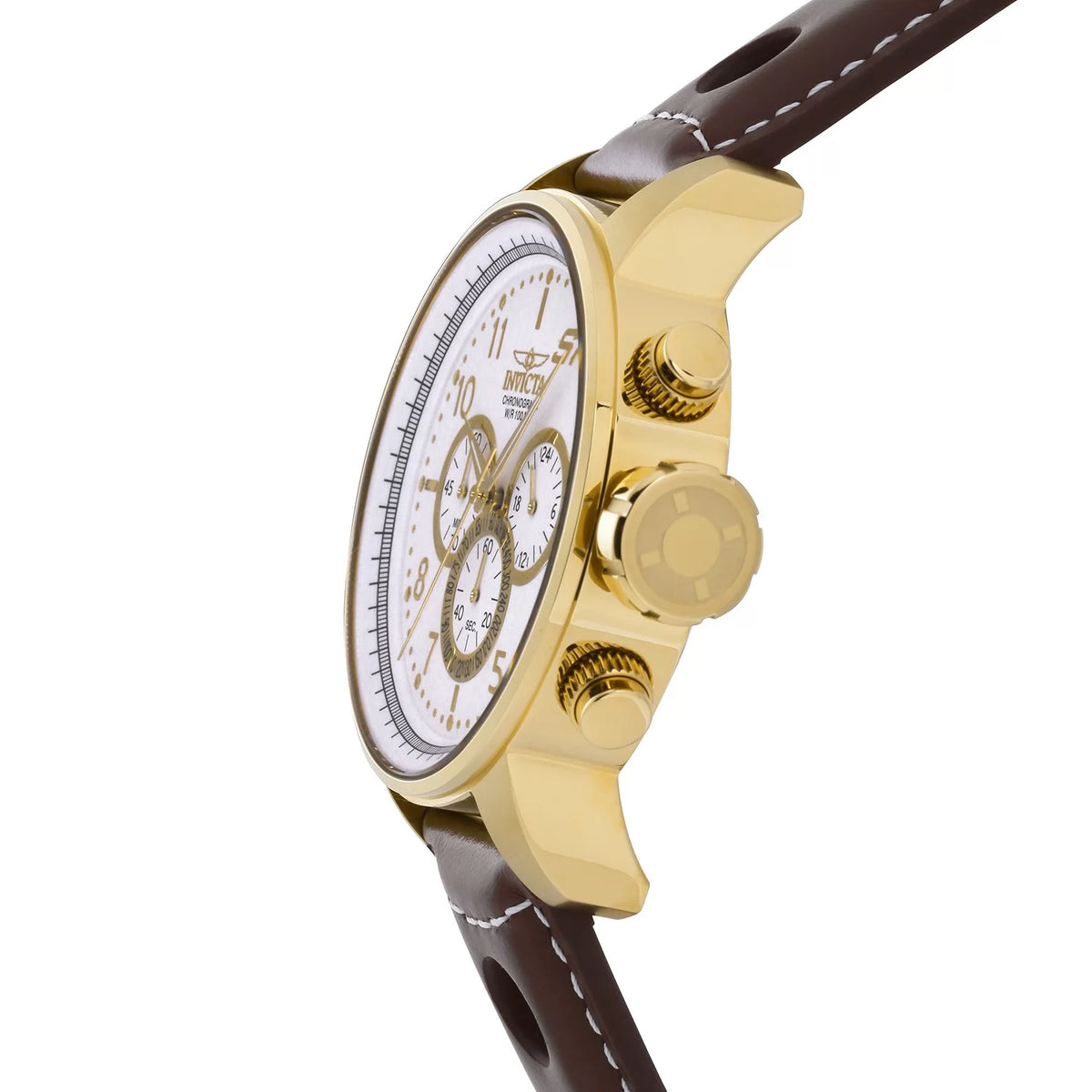 Invicta Men's S1 Rally Quartz Multifunction Gold, Antique Silver Dial Watch