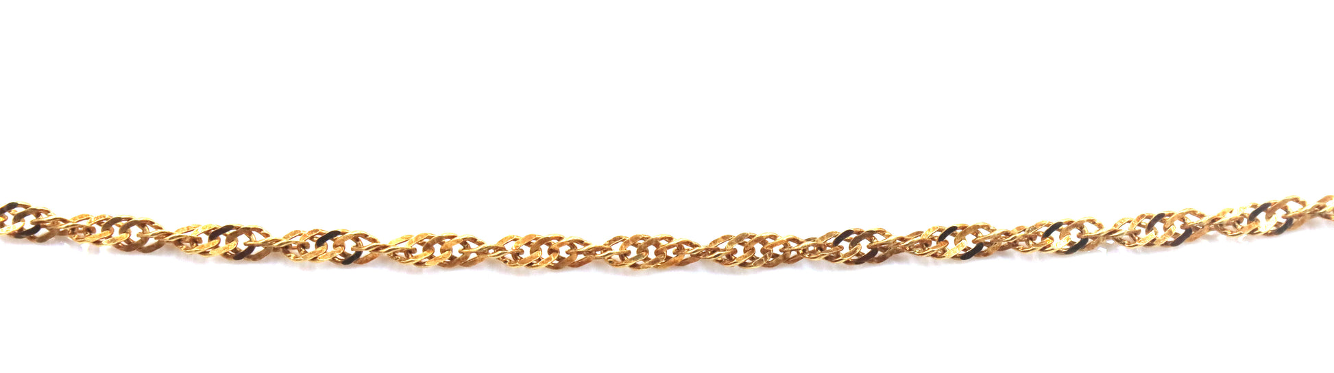 14kt Rose gold rope link anklet