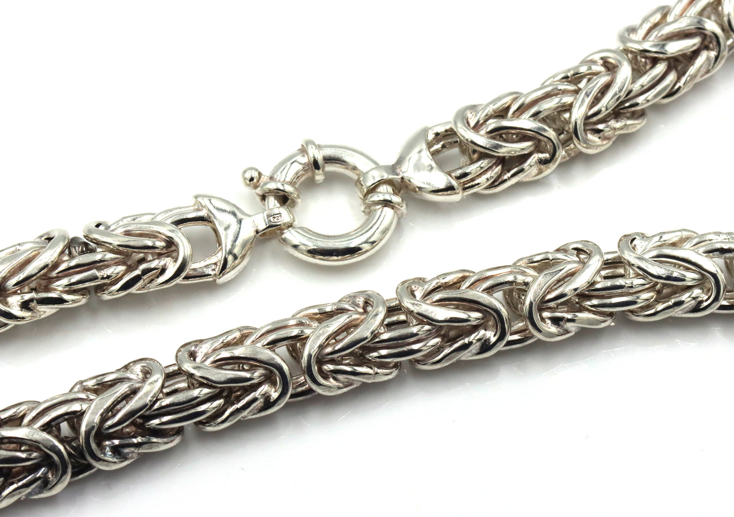 Heavy 925 Sterling silver Byzantine necklace