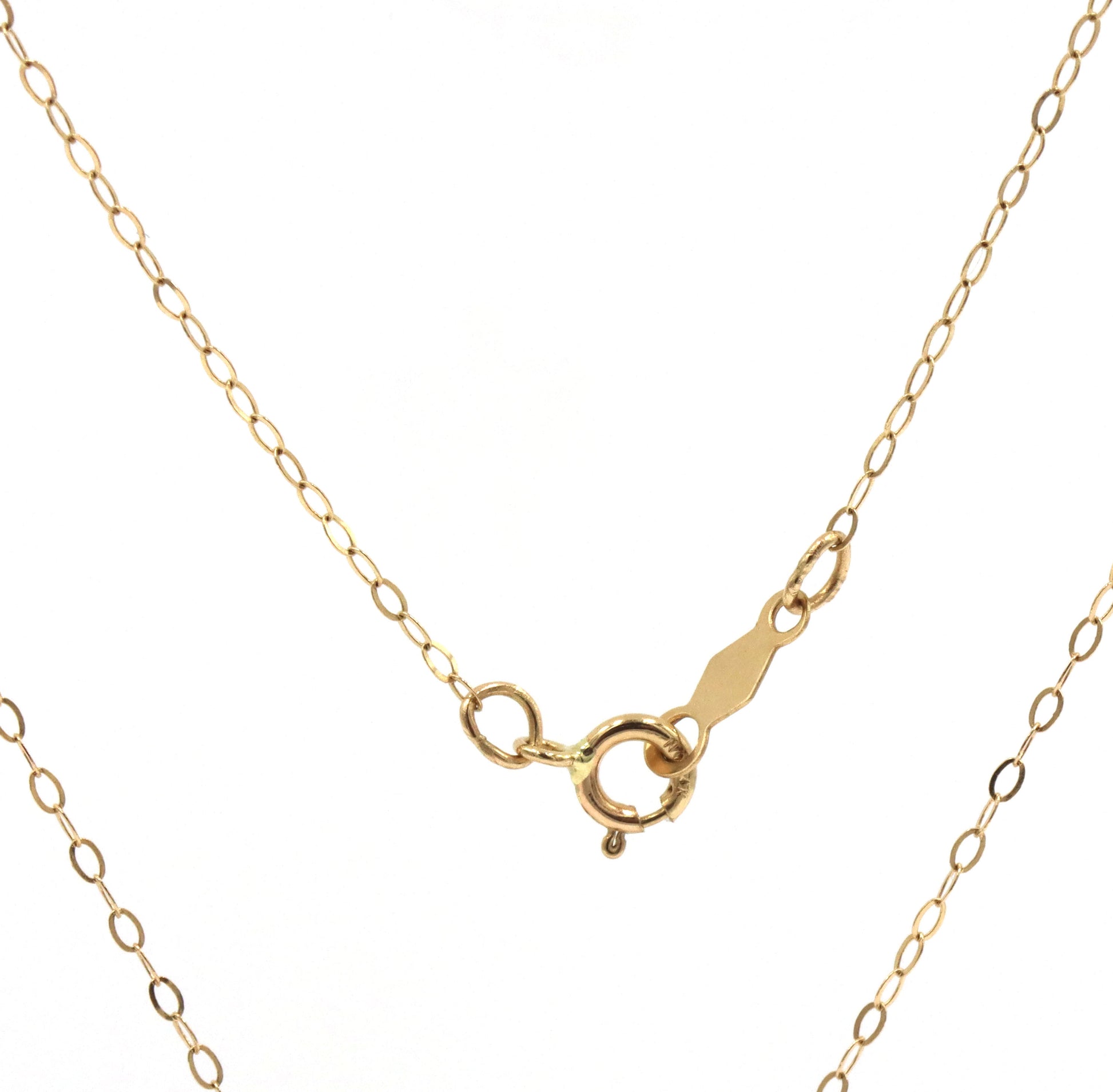 14kt Yellow gold T Charm pendant on chain