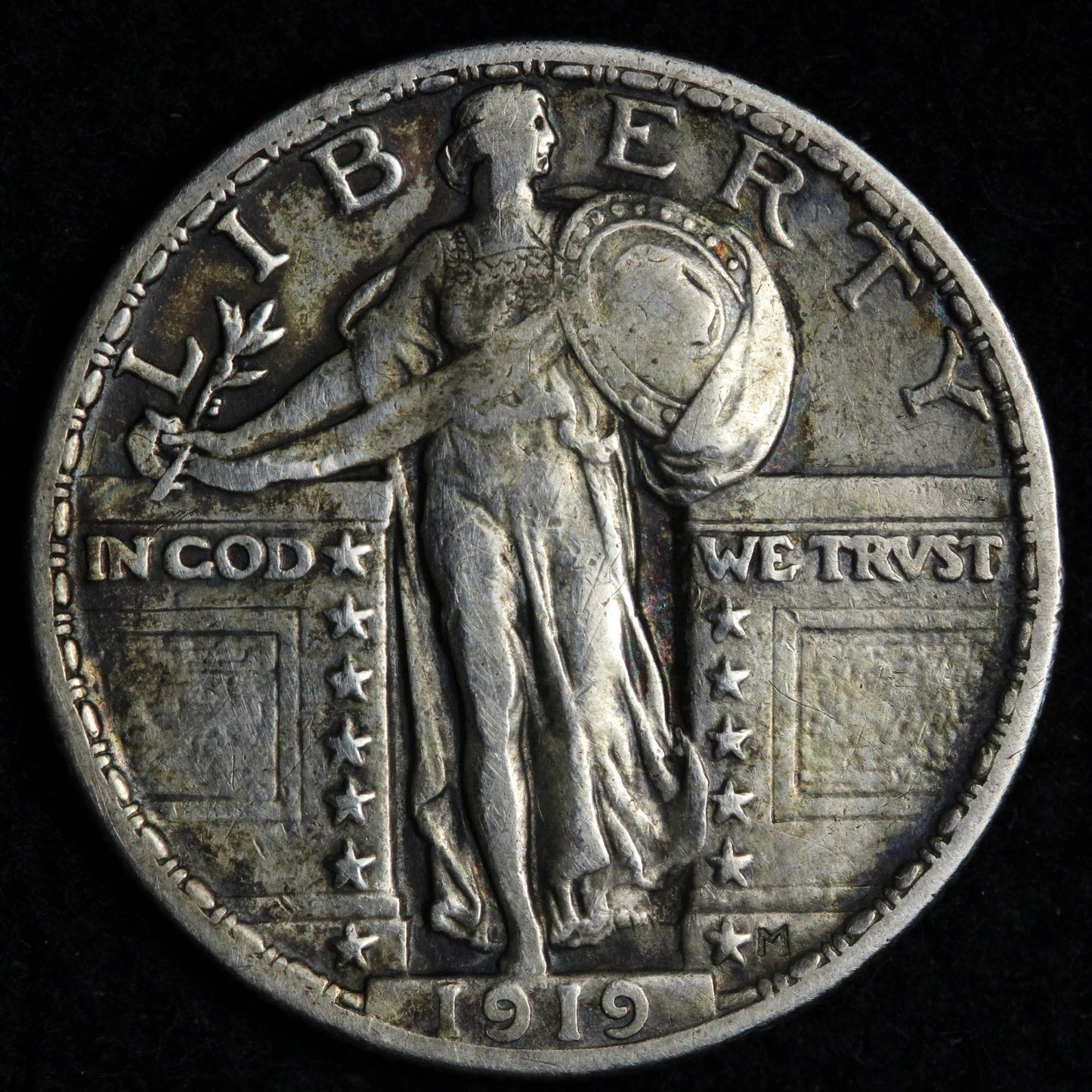 1919 Standing Liberty Quarter Type 2 Better Early Silver Quarter Fine - Very Fine Details