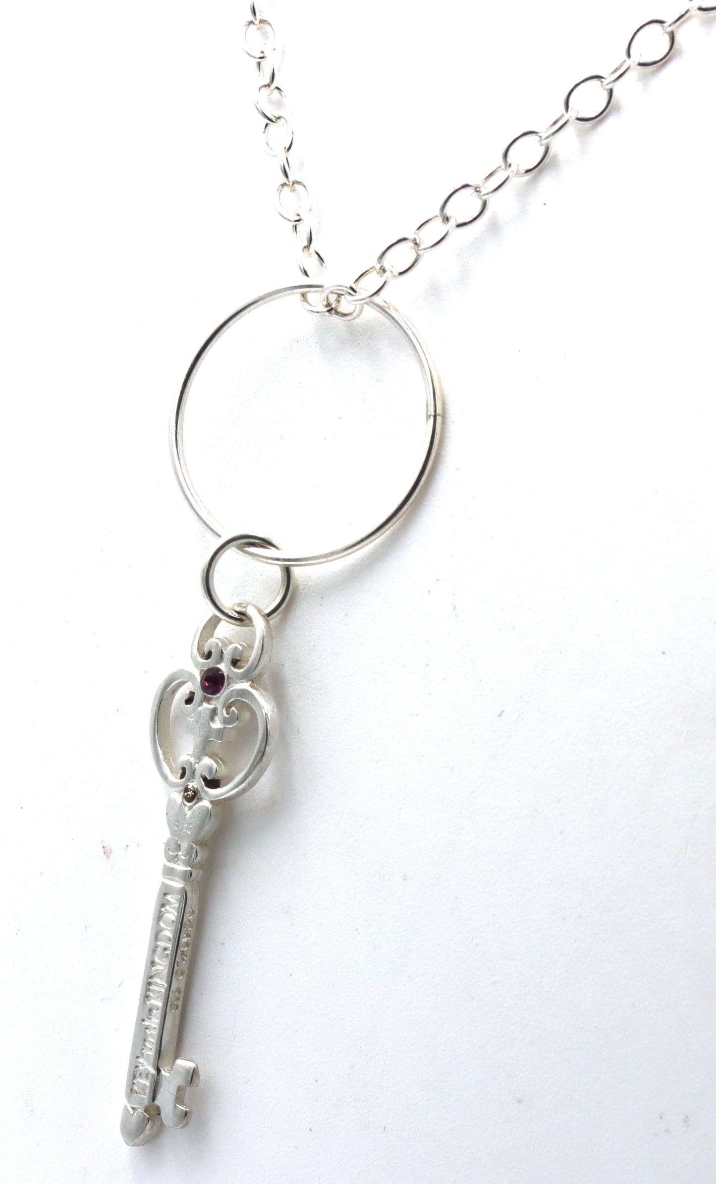 925 Sterling silver Key on Kingdom pendant on chain