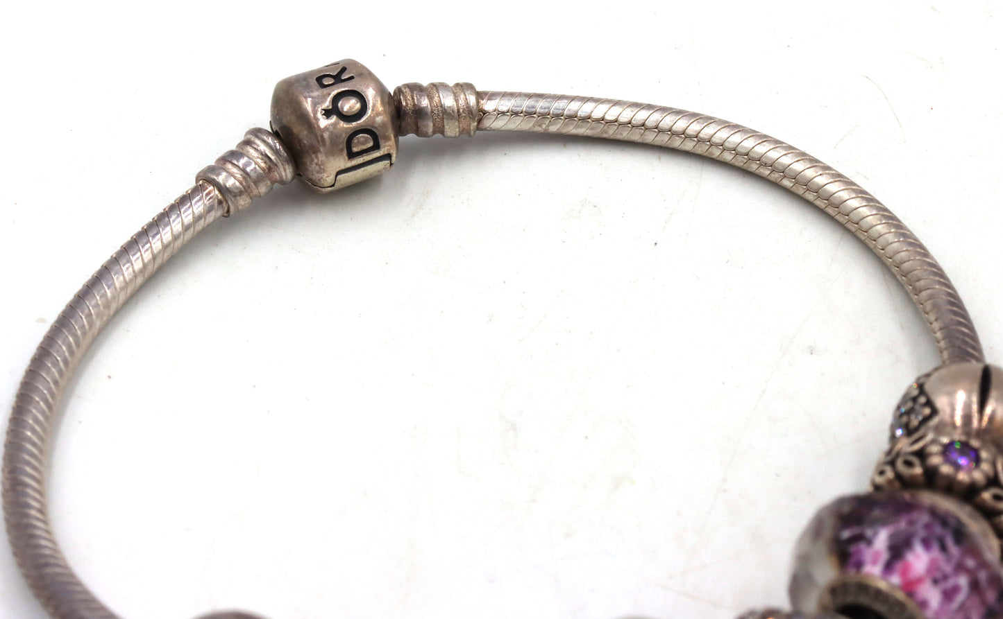 Lot of 3 Pandora charms bracelet in sterling silver