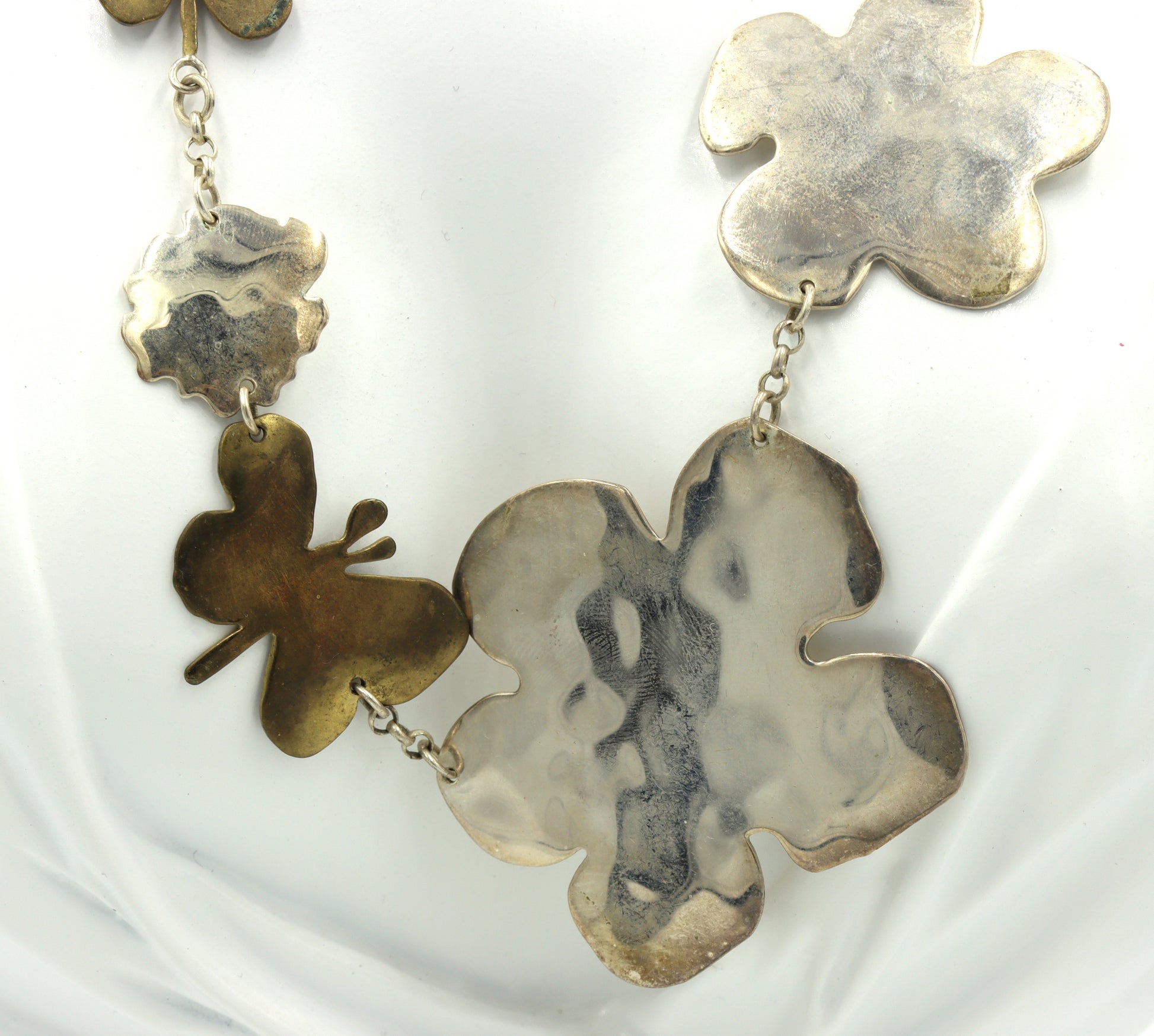 Set of Vintage 925 sterling silver necklace and dangle earrings