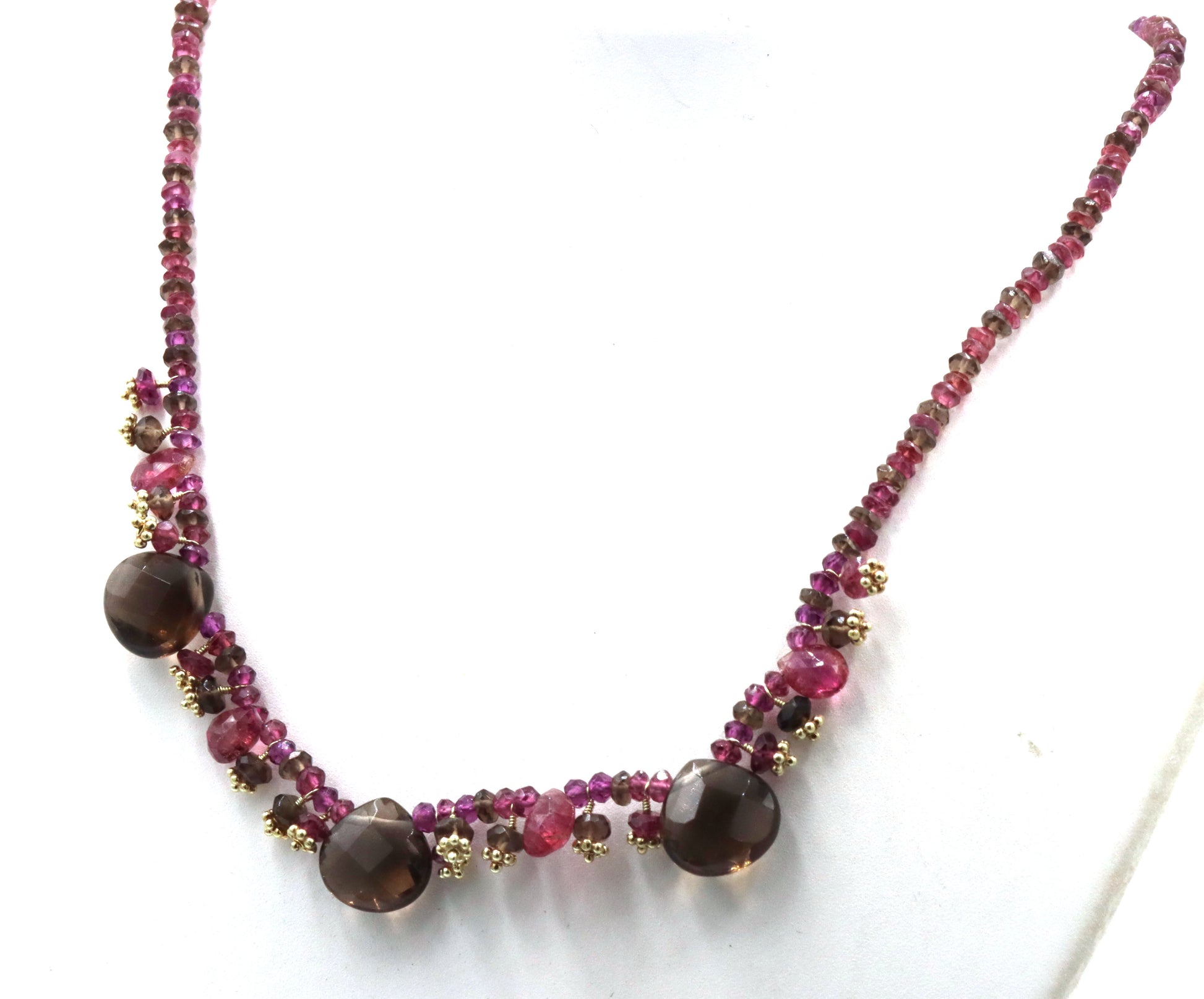 Garnet beaded necklace