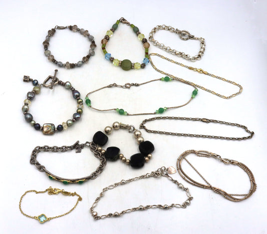 Group lot of Vintage 925 sterling silver bracelets