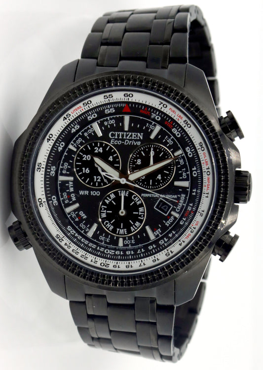 Citizen Eco drive black dial stainless steel men's watch