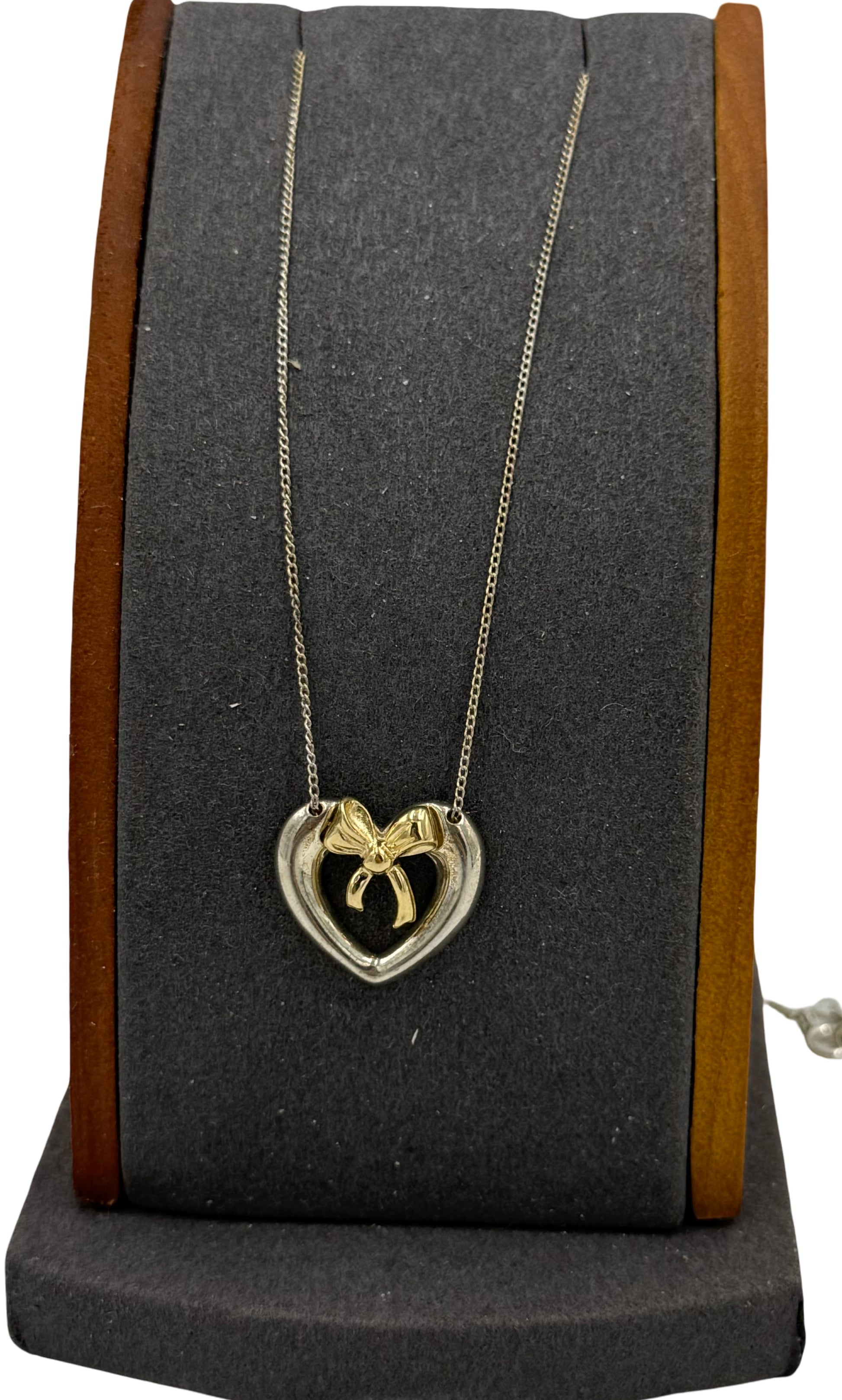 Tiffany & Co Bow tie heart pendant on chain