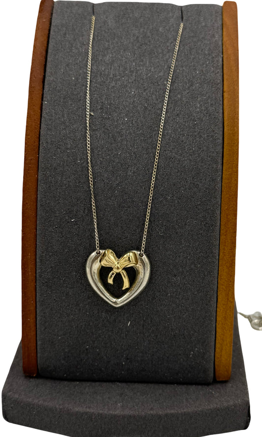 Tiffany & Co Bow tie heart pendant on chain