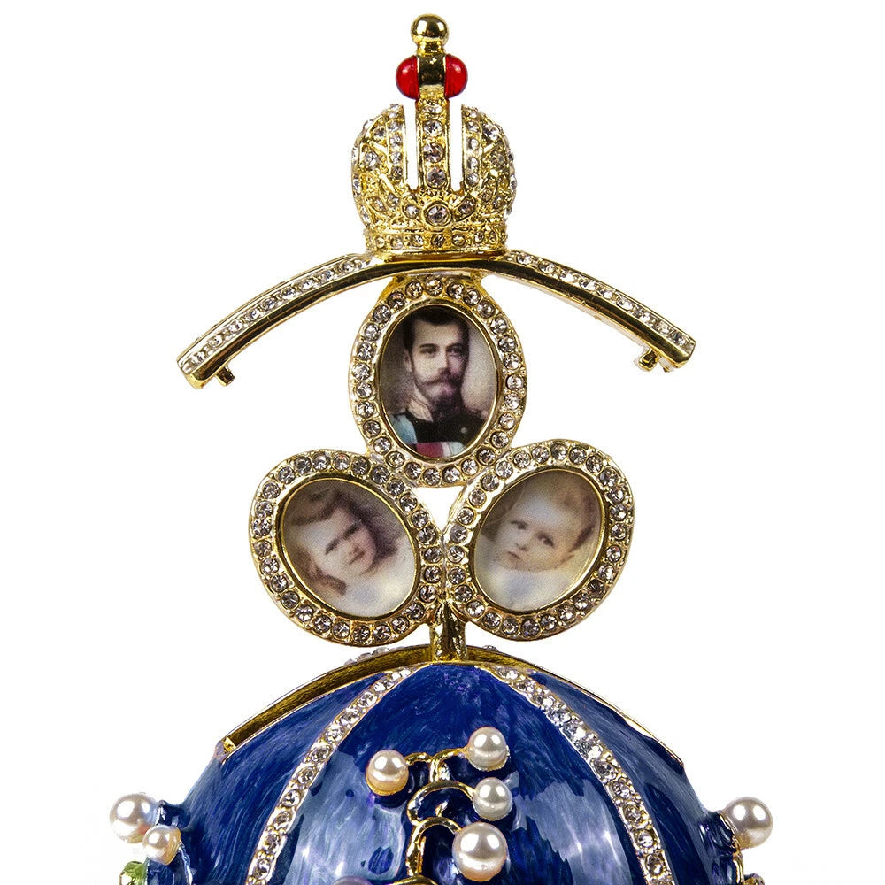Blue Lily of the Valley Fabergé Egg Replica – Perfect Easter or Collectible Gift