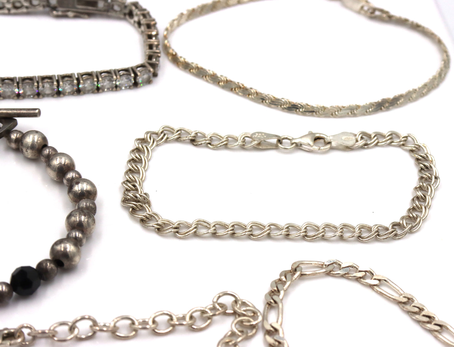 Group lot of 11 Vintage 925 sterling silver bracelets