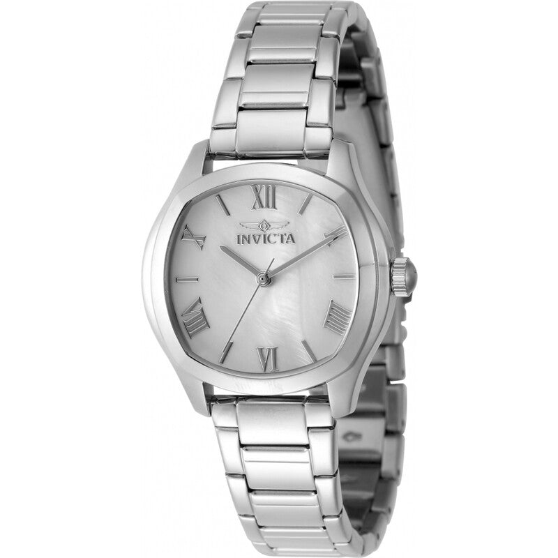 Invicta Wildflower Womens Quartz White Dial Stainless Steel Bracelet Watch